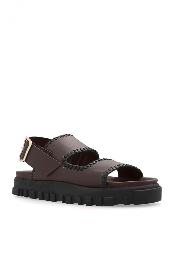 Leather bondage-style sandal boots - SchaferandweinerShops